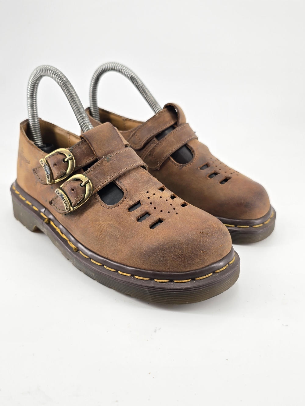 Vtg Dr. Martens 8185 Double Buckle Mary Janes Made in England UK 3 US 5